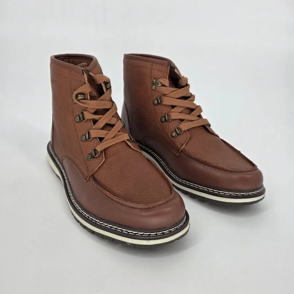 XRAY Footwear Boot Men's‎ 9 Faux Leather Lace Up Casual Ankle Shoes Brown